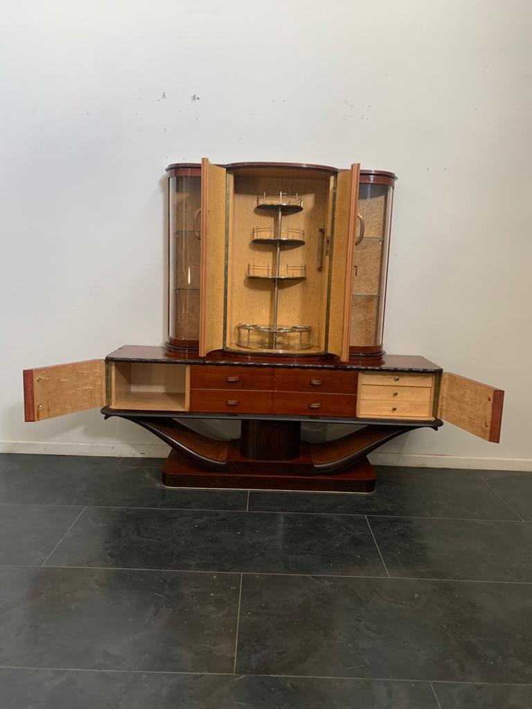 Sideboard oder Vitrine aus Mahagoni im Art-déco-Stil, 1930er Jahre im Angebot 9