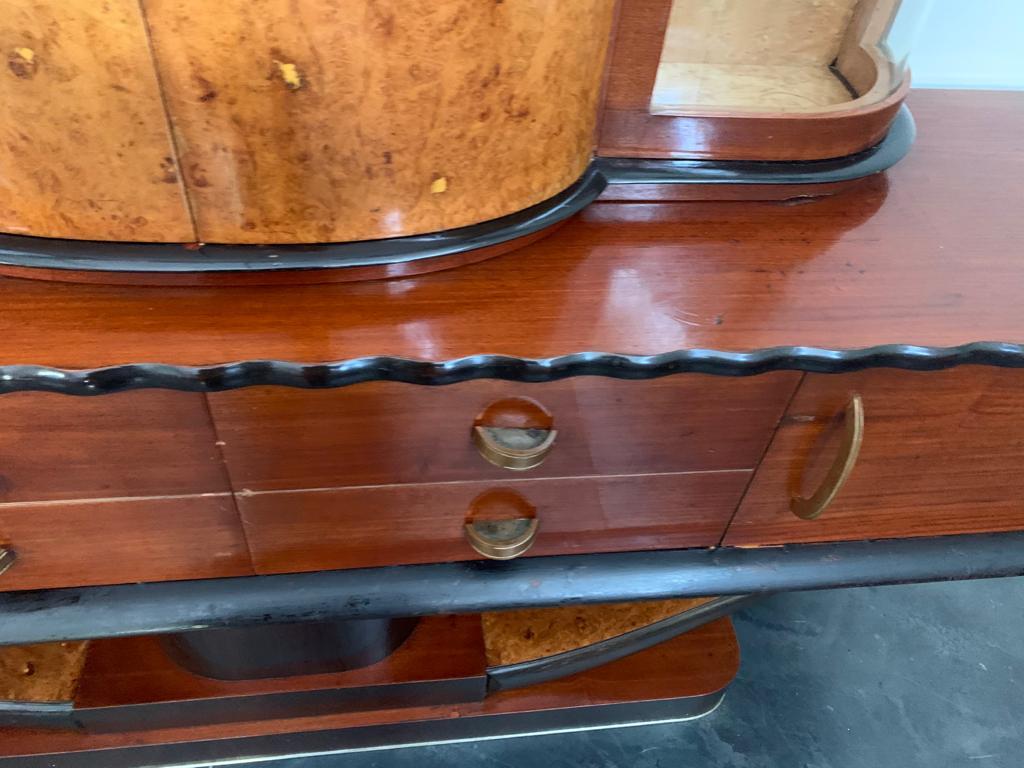 Acajou Buffet ou vitrine en acajou Art déco, années 1930 en vente