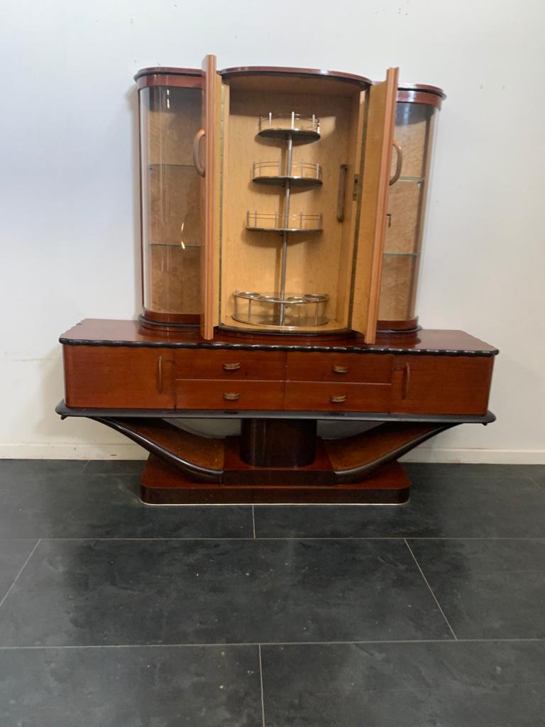 Art Deco Mahogany Sideboard or Showcase, 1930s For Sale 4