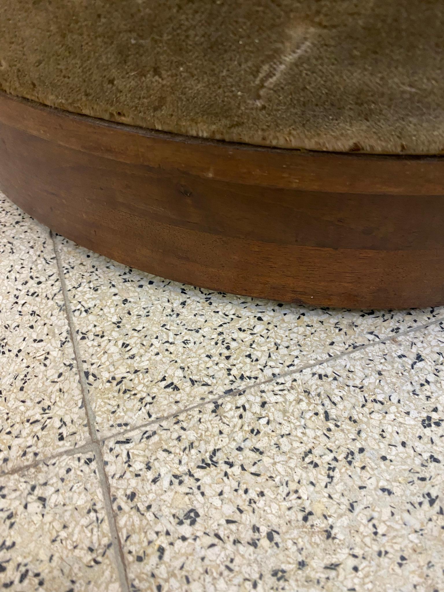 Mid-20th Century Art Deco walnut Stool circa 1930 in the Style of DIM For Sale