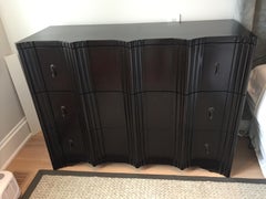 Mahogany Three-Drawer Dresser or Nightstand , Art Deco and Transitional