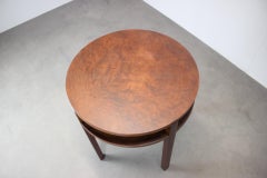 Art Deco Mahogany Veneer Table, Czechoslovakia, 1930s, Restored