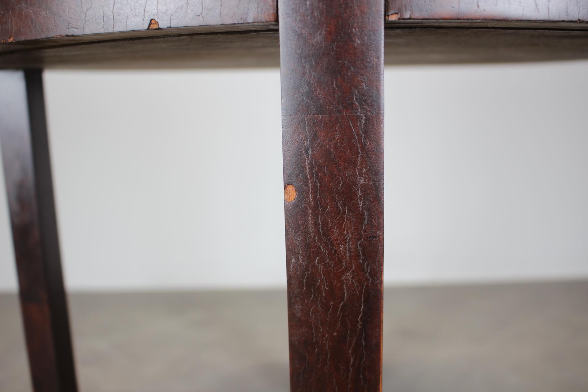 Art Deco Mahogany Veneer Table, Czechoslovakia, 1930s, Restored For Sale 4