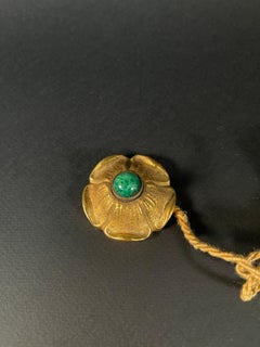 Art Decò Maison Charles Credited Guilt Bronze Doorbell