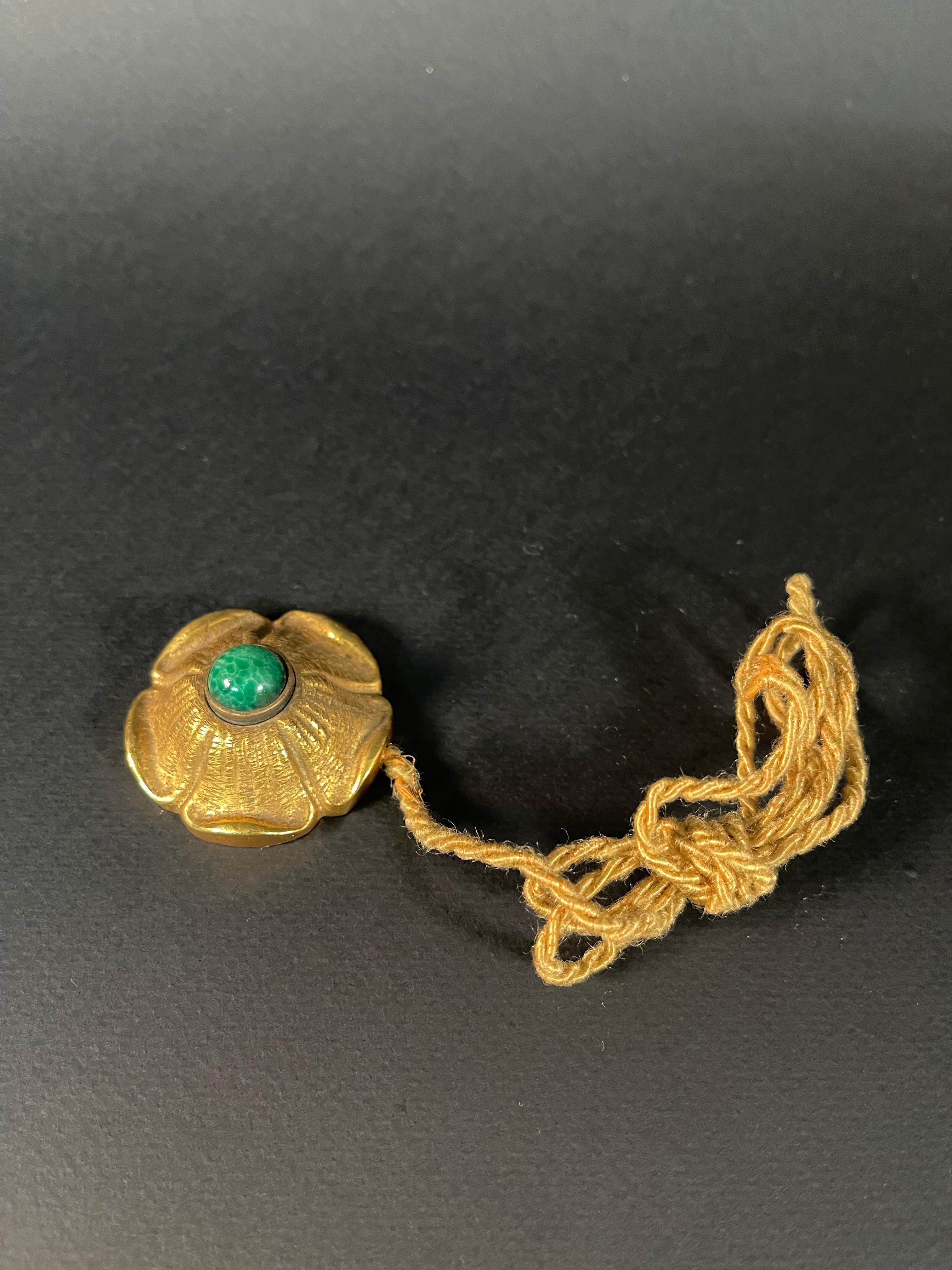 Art Déco Campanello in bronzo Art Decò Maison Charles Credited Guilt in vendita