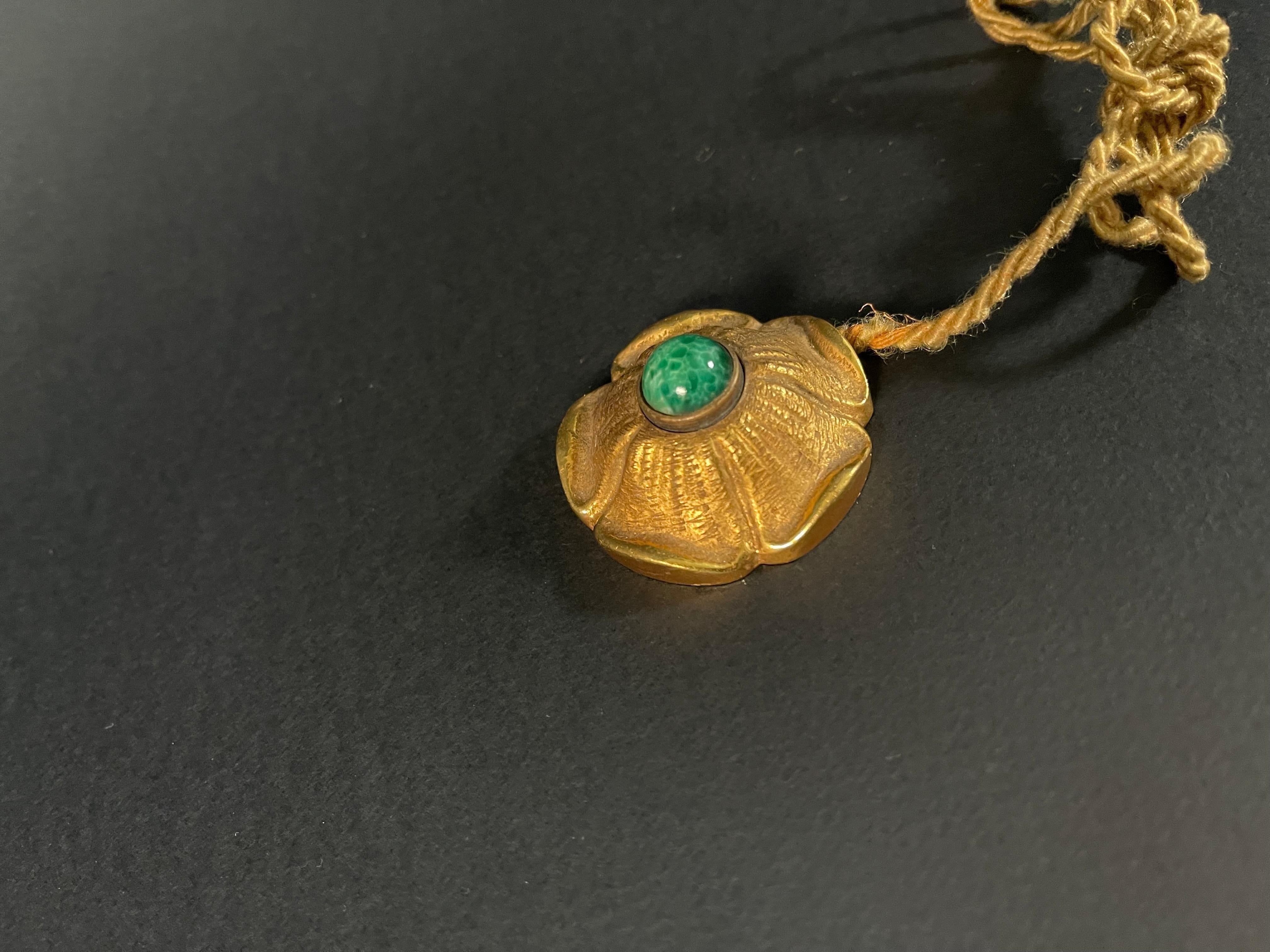 Francese Campanello in bronzo Art Decò Maison Charles Credited Guilt in vendita