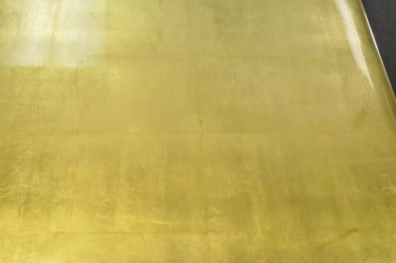 Art Deco Maison Jansen Stil, maßgefertigter, ausziehbarer Konferenztisch mit Blattgold im Angebot 3