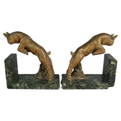 Art Deco Majesty: Used Ibex Bookends (1930s/1940s) -1Y08