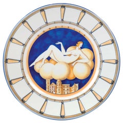 Art Deco Majolica Plate Gio Ponti, Le Mie Donne: 'Donatella'