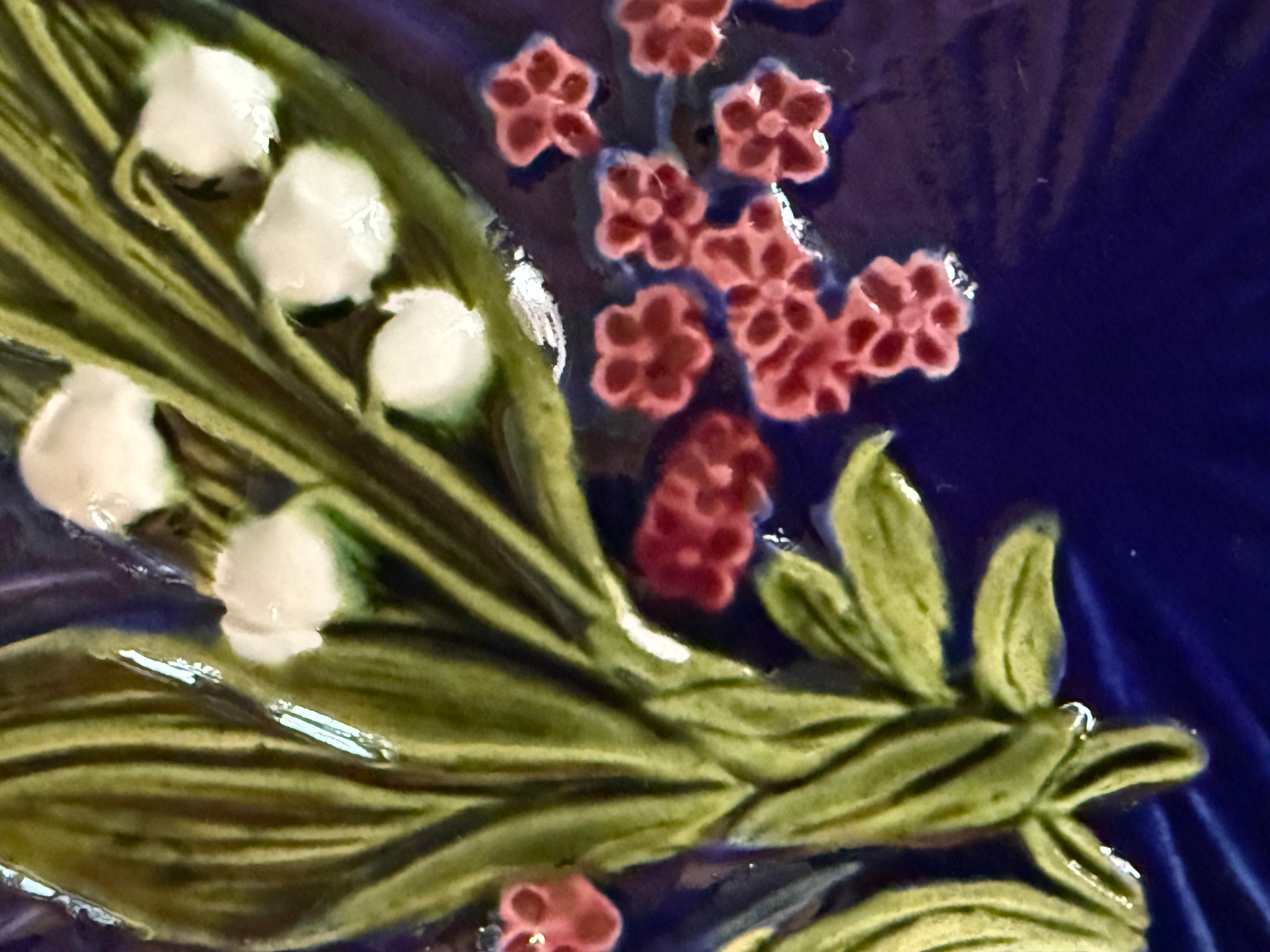 Art Deco Schramberg Majolica 3 piatti Mughetto in vendita 6