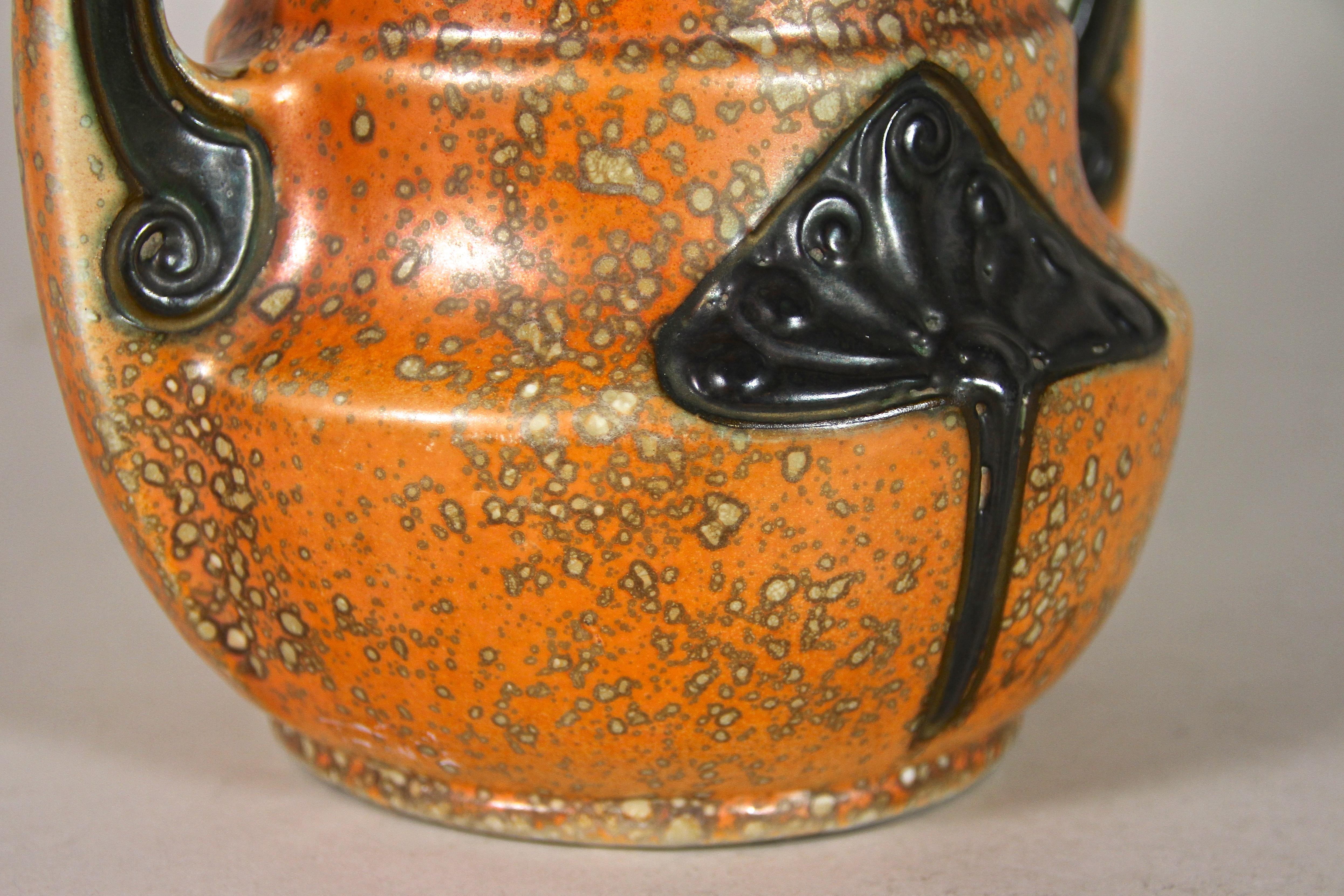 Art Deco Majolica Vase by Amphora, CZ, circa 1920 4