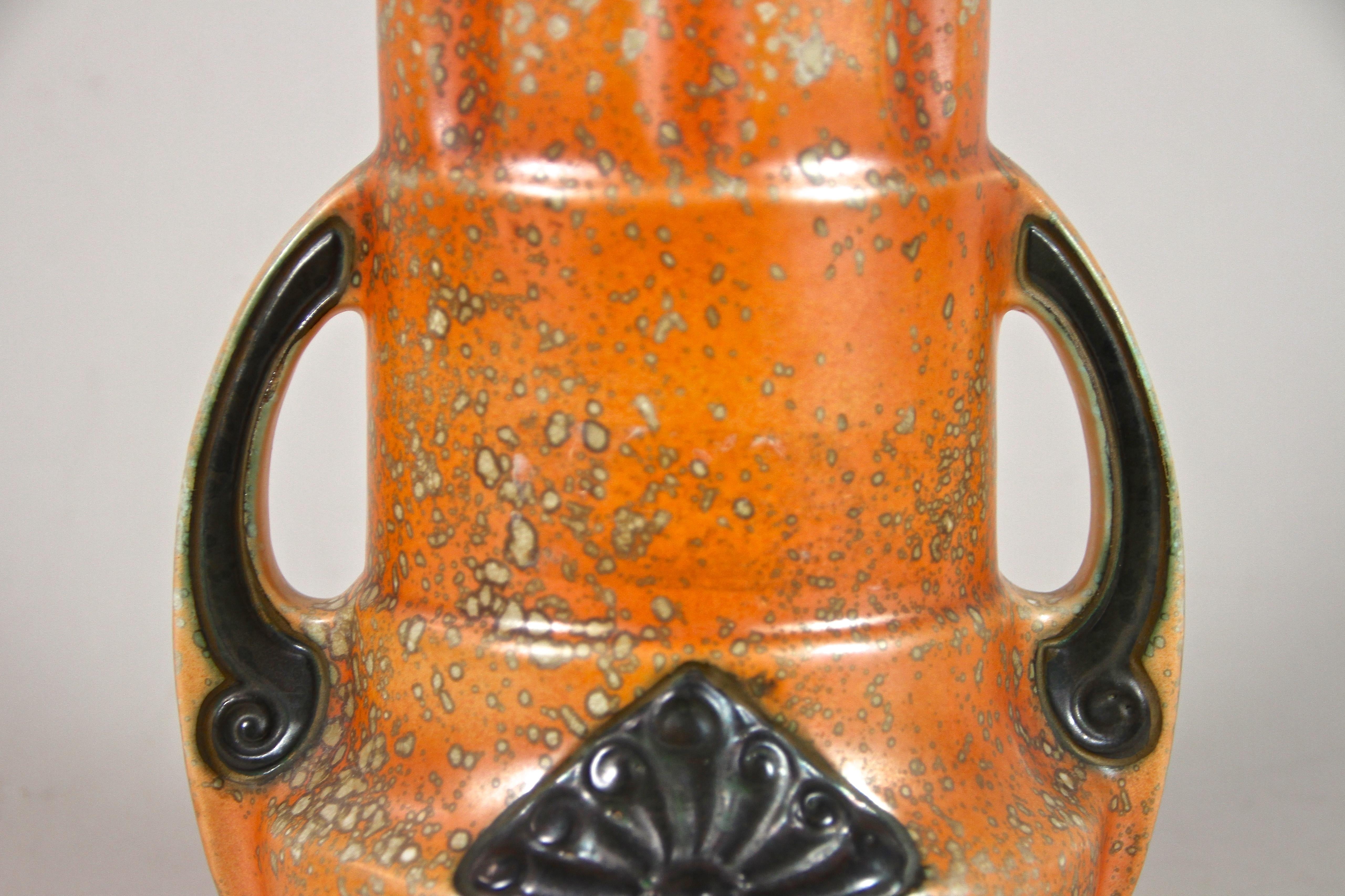 Art Deco Majolica Vase by Amphora, CZ, circa 1920 2