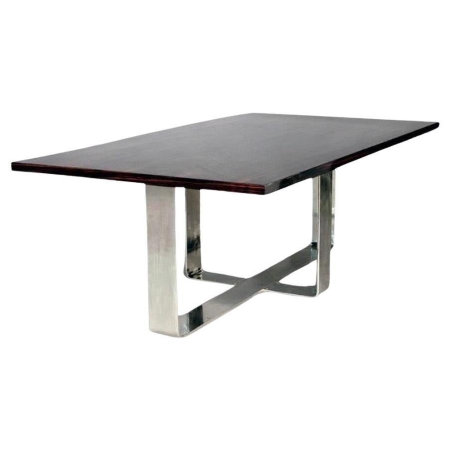 Art Deco Makassar Dining Table by André Mercier For Sale