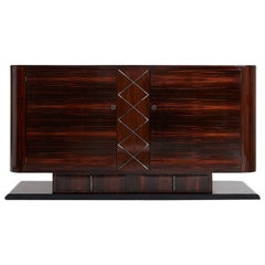 Antique Art Deco Makassar Ebony Sideboard