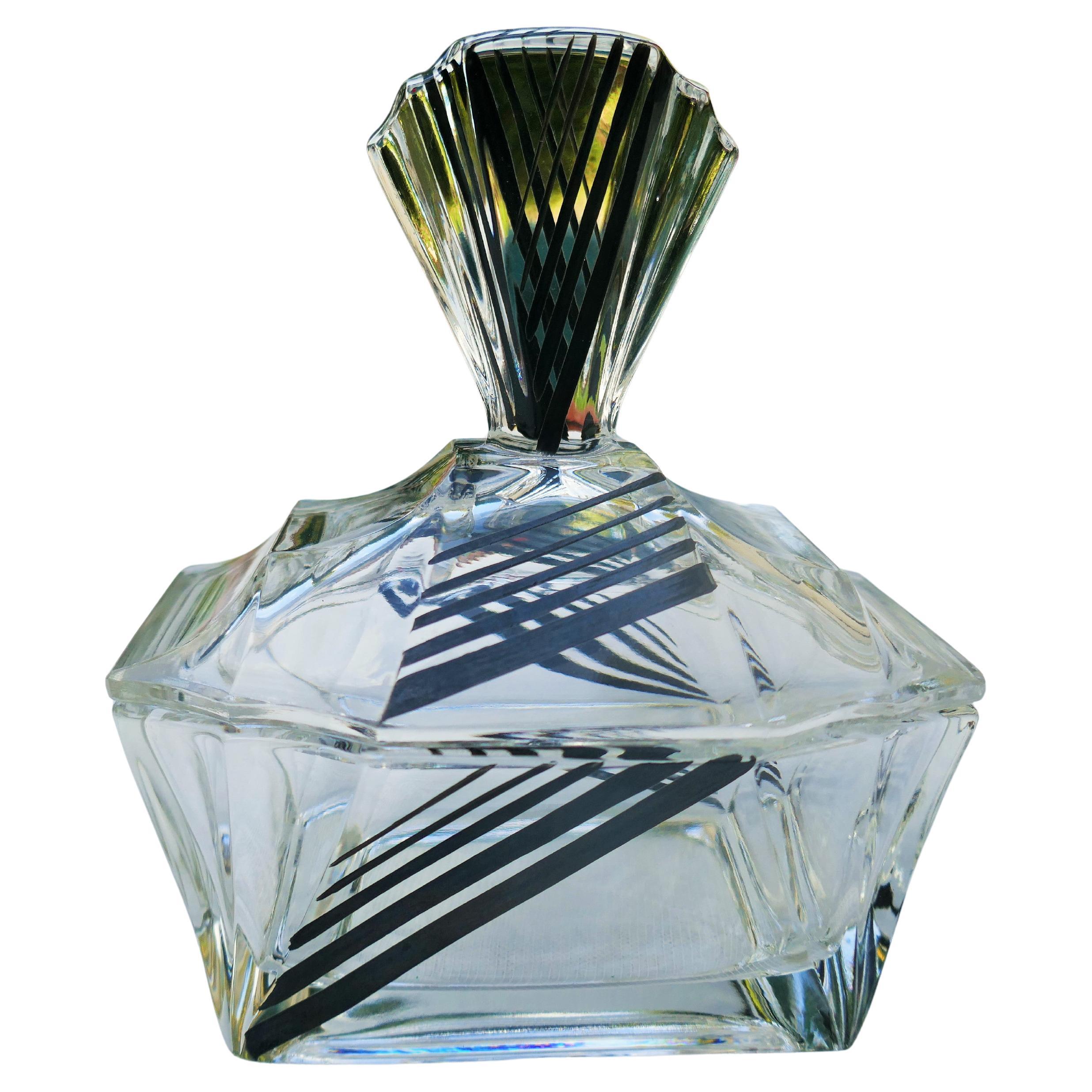 Glass Art Deco makeup sets attributed to Karl Palda For Sale