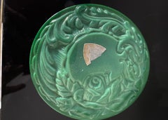 Malachit-Glasschachtel im Art déco-Stil von Curt Schlevogt