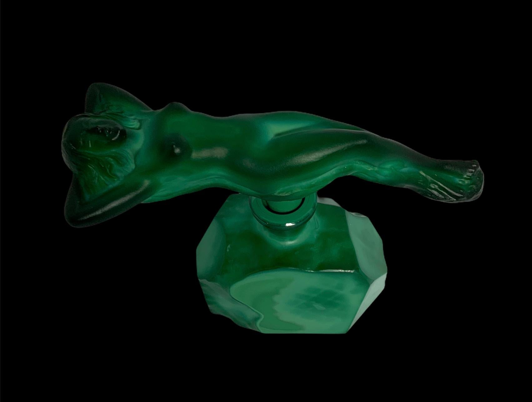 Art Deco Malachite Nude Woman Perfume Bottle 3