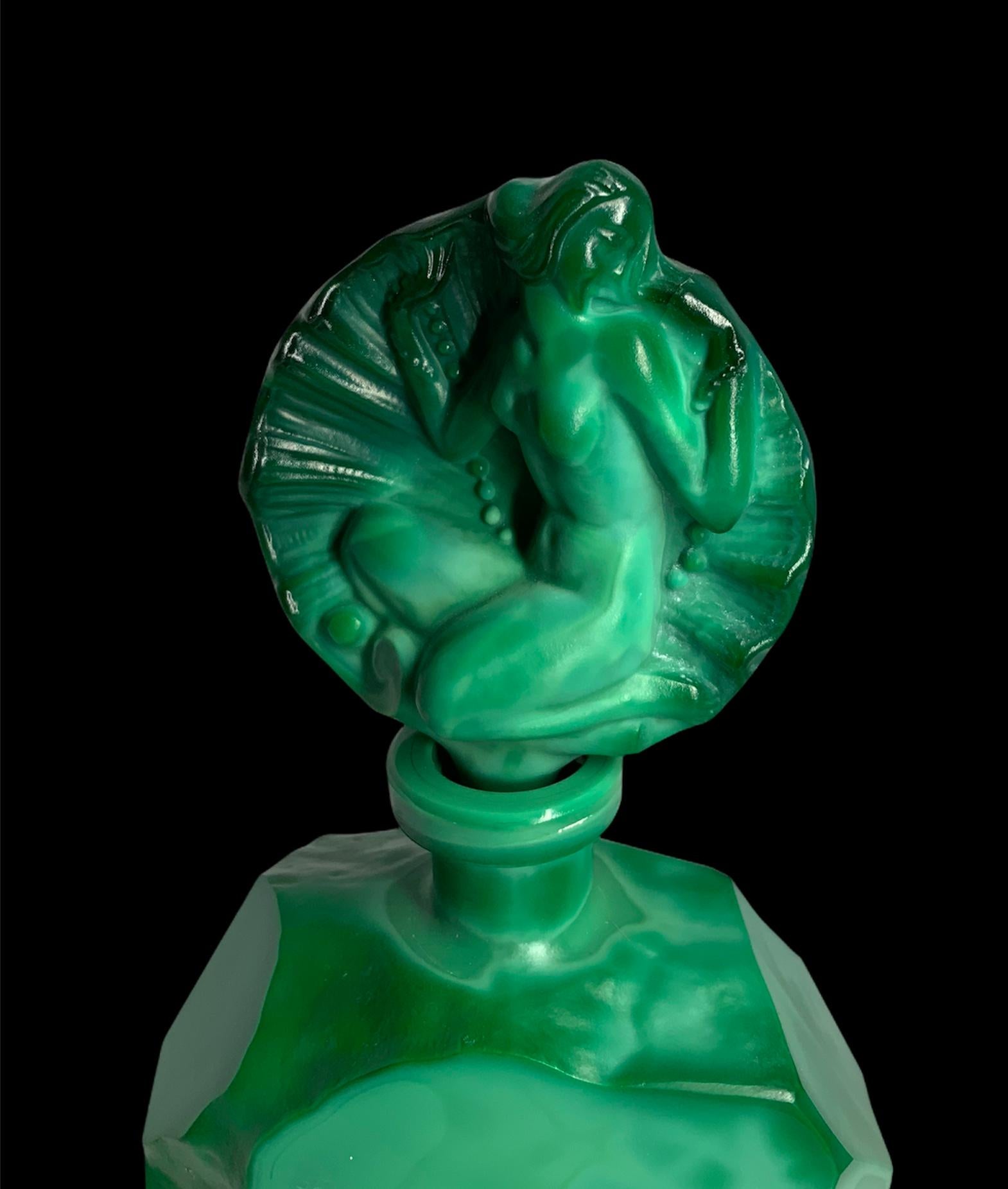 Art Deco Malachite Perfume Bottle 1