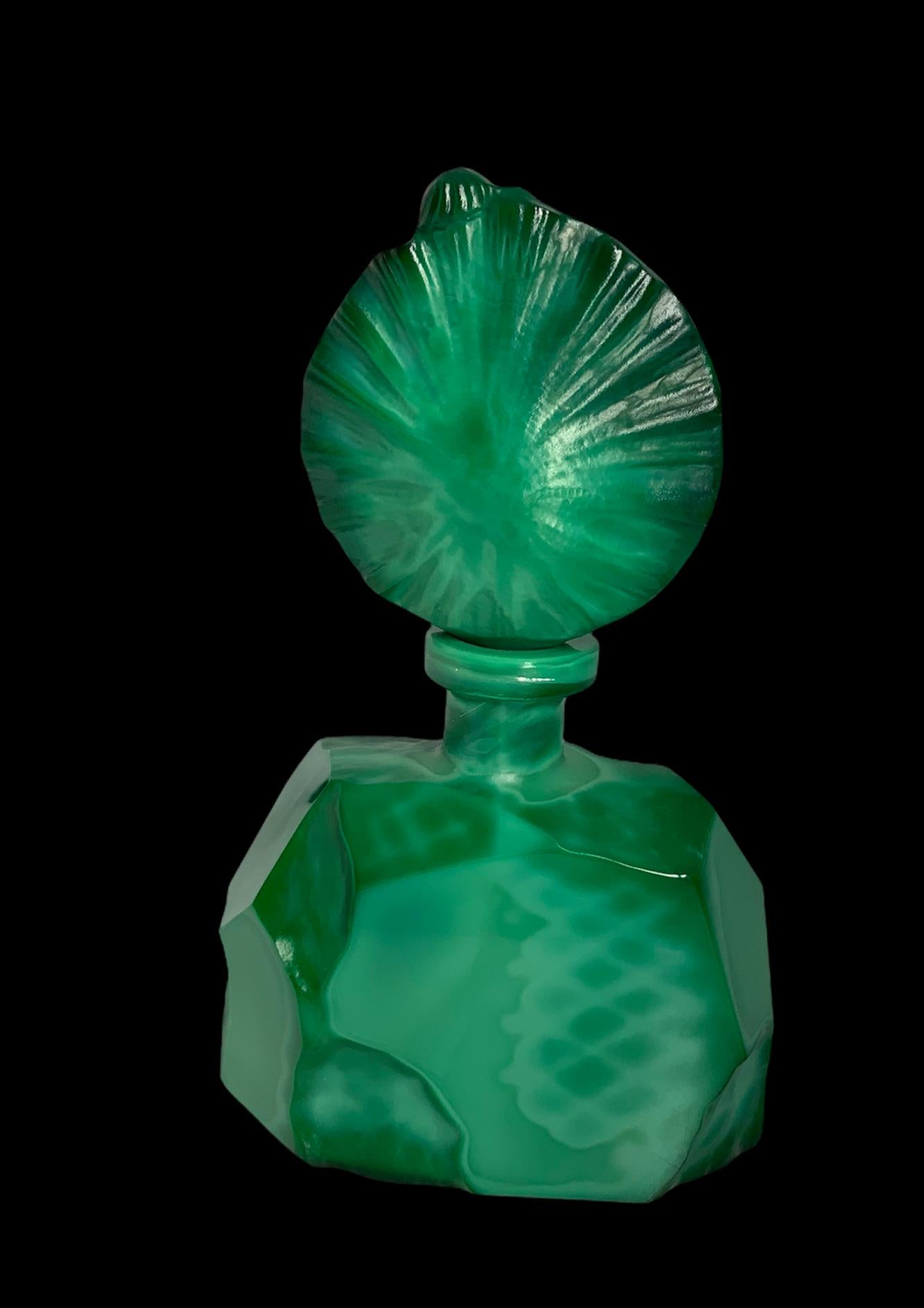 Art Deco Malachite Perfume Bottle 2