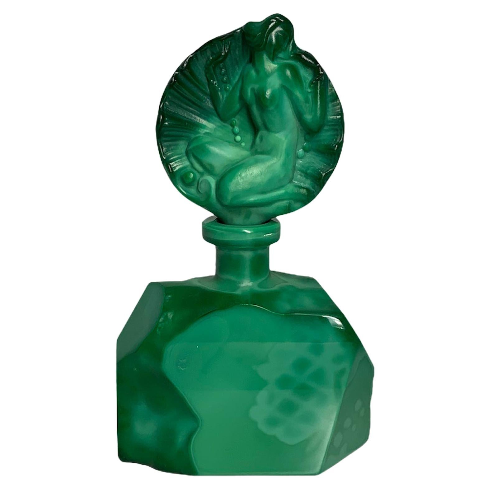 Art Deco Malachite Perfume Bottle