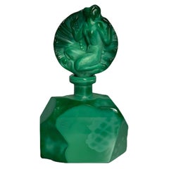 Vintage Art Deco Malachite Perfume Bottle