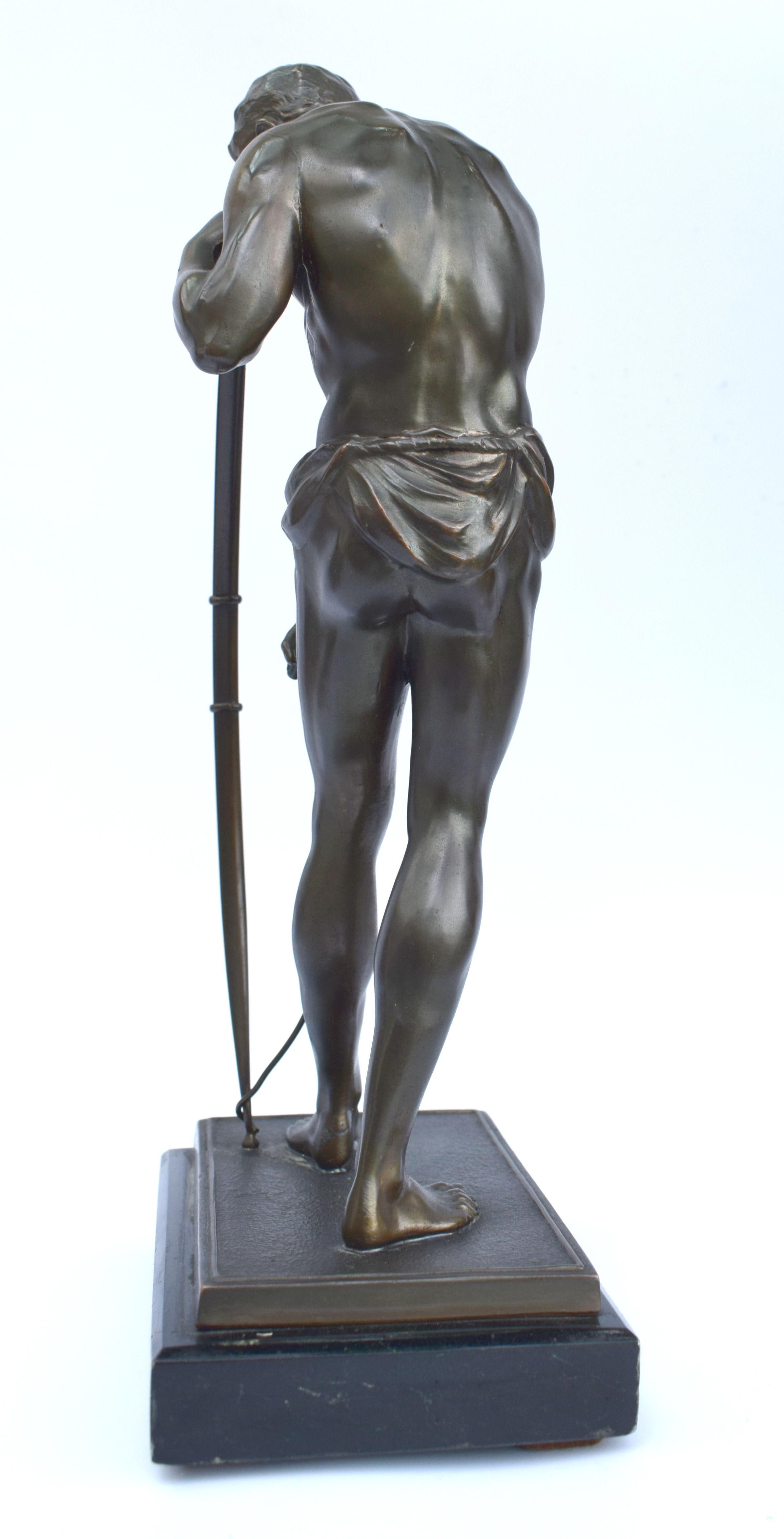 French Art Deco Male Bronze Figure, France, circa 1930