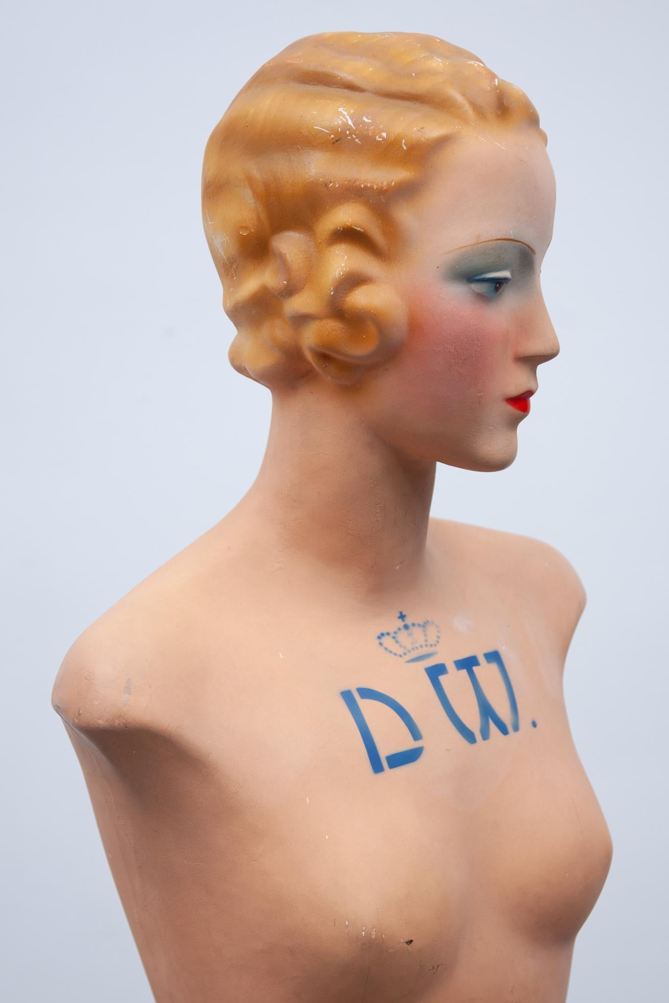 Maniquí Art déco Buste Siegel Deposé Bruxelles en venta 3
