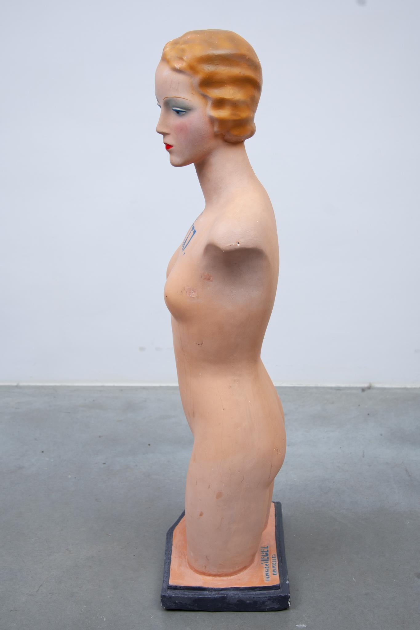 Maniquí Art déco Buste Siegel Deposé Bruxelles en venta 1