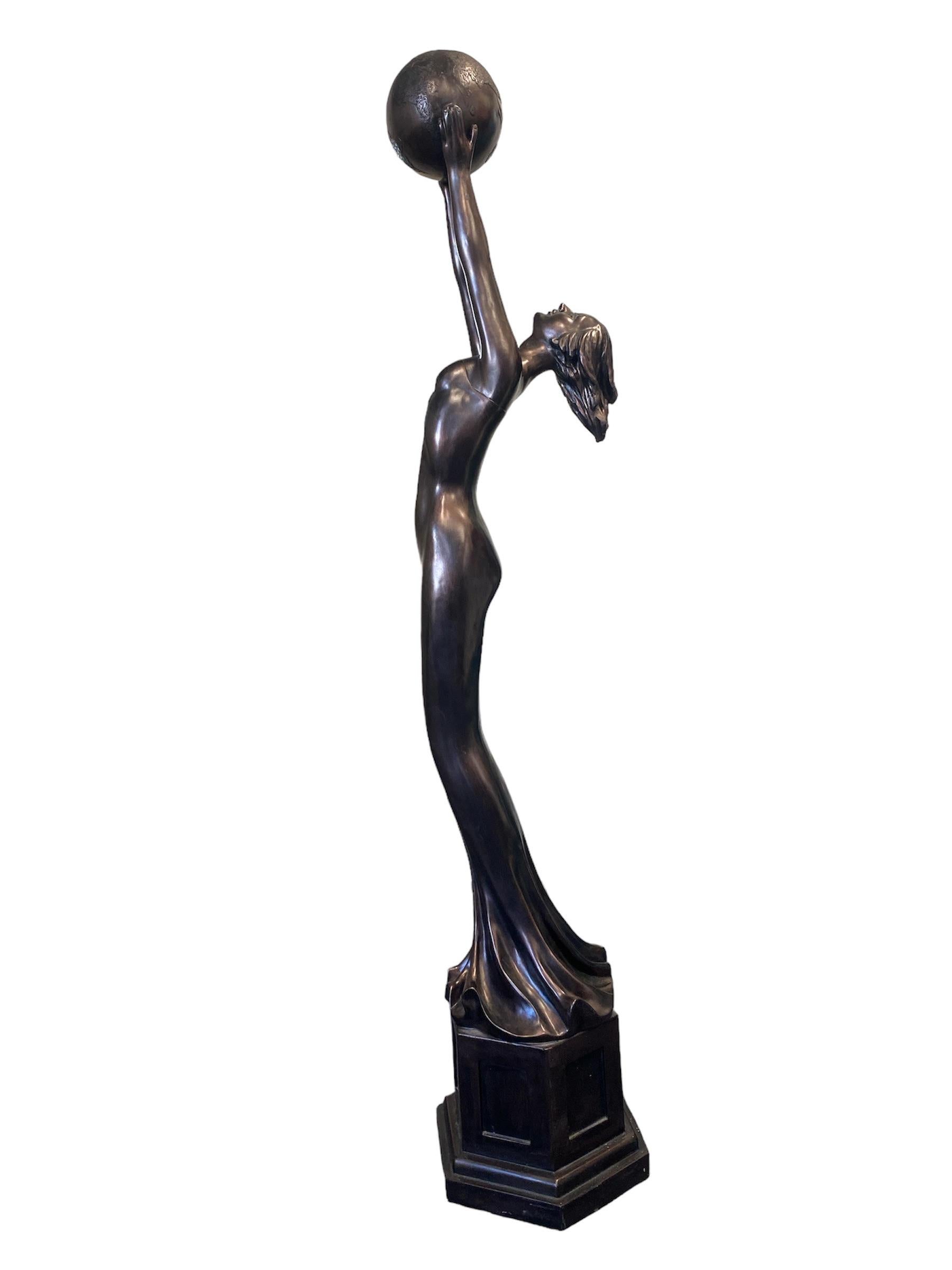 20th Century Art Deco Manner Life Sized Statue 