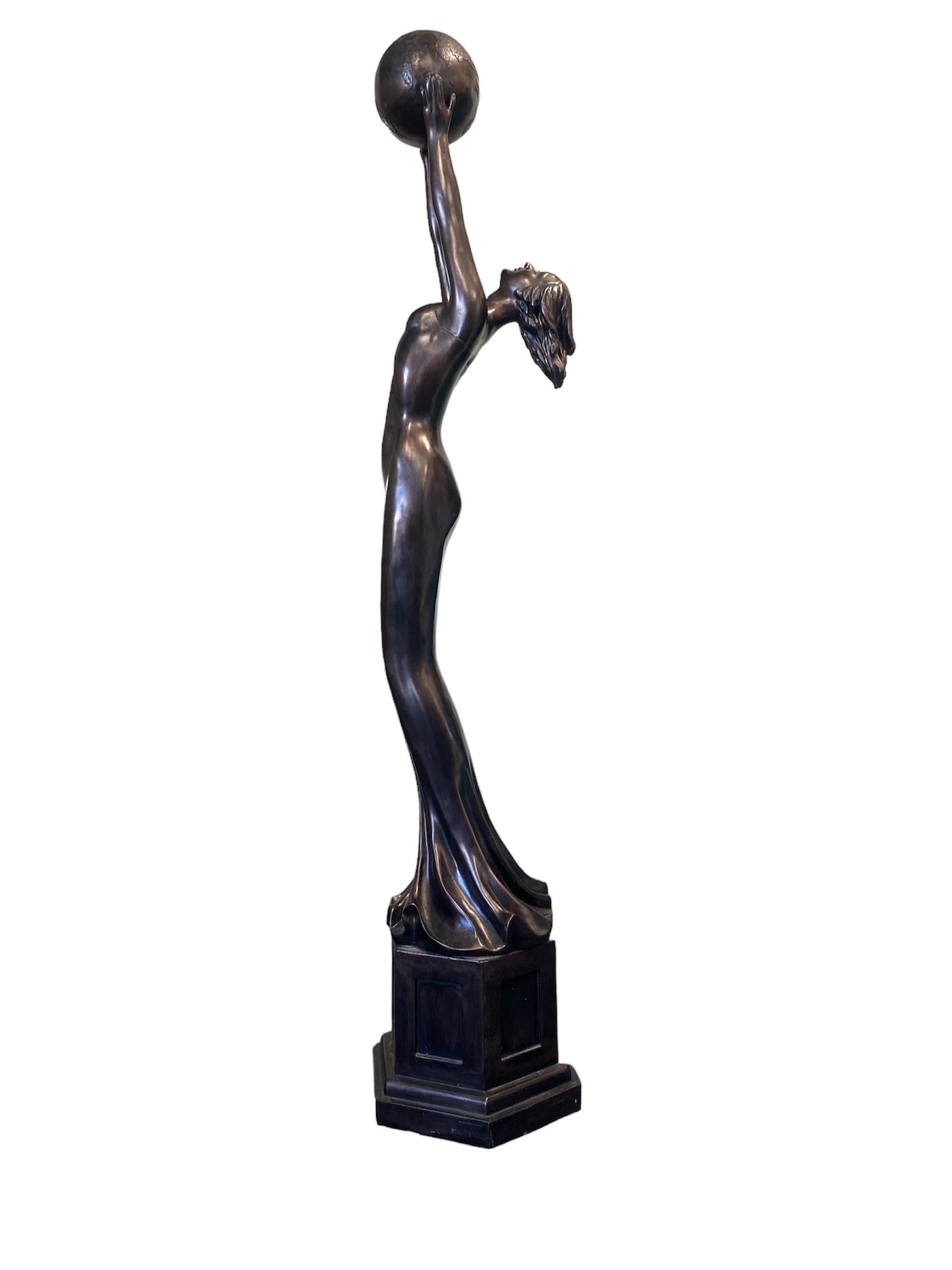 Art Deco Manner Life Sized Statue 