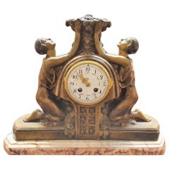 Antique Art Deco Mantel Clock by P Sega