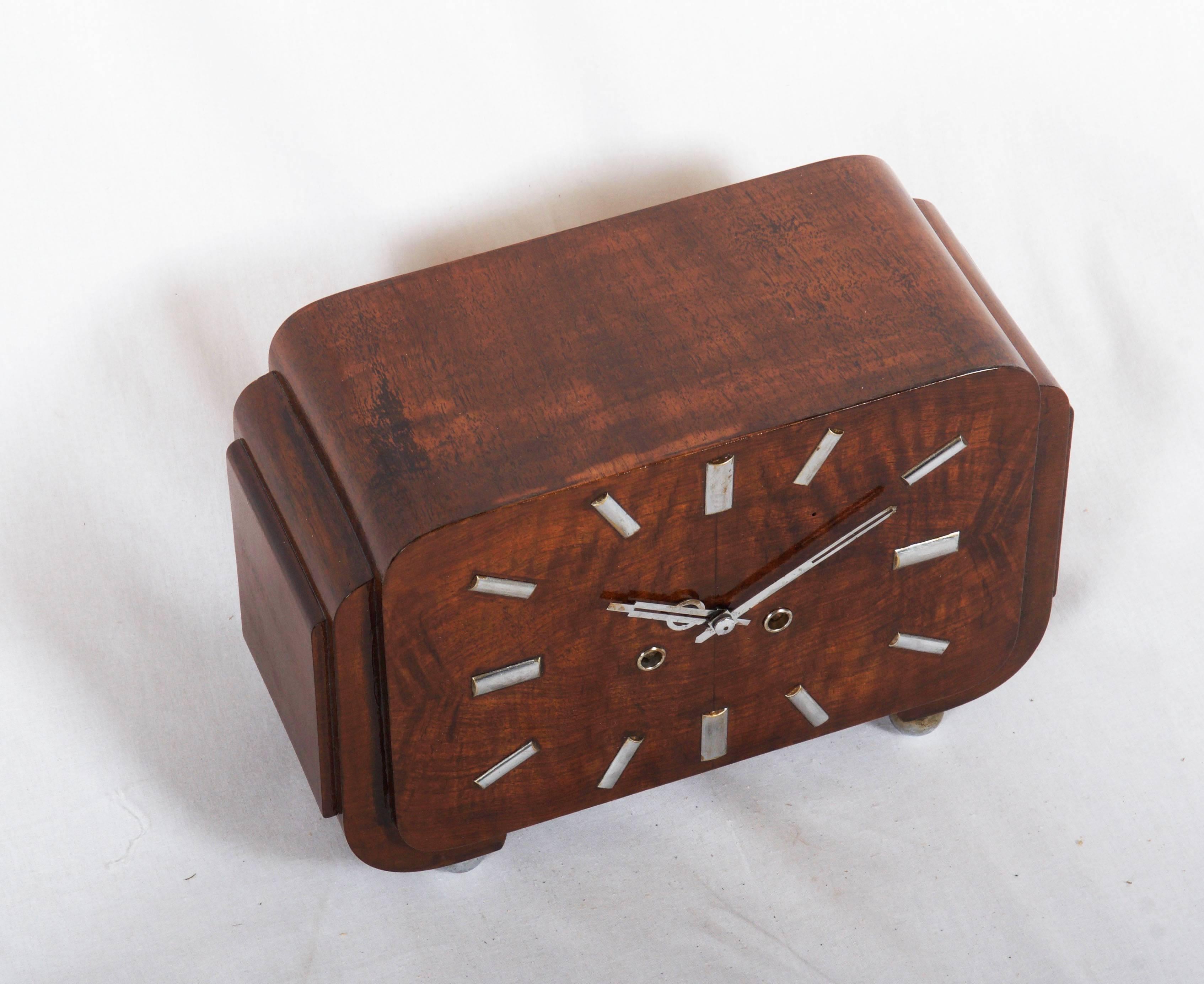 German Art Deco Mantel Clock For Sale