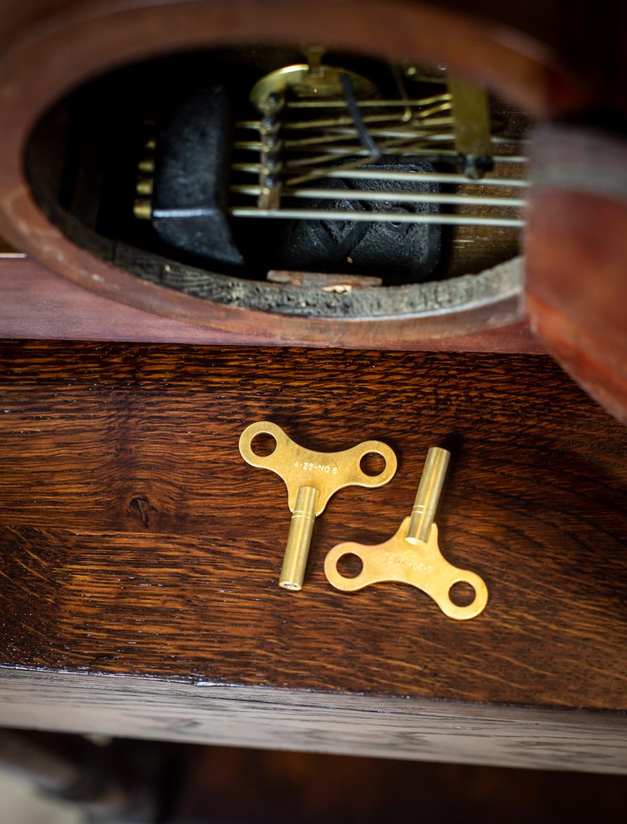 Walnut Art Deco Mantel Clock from the 1930s