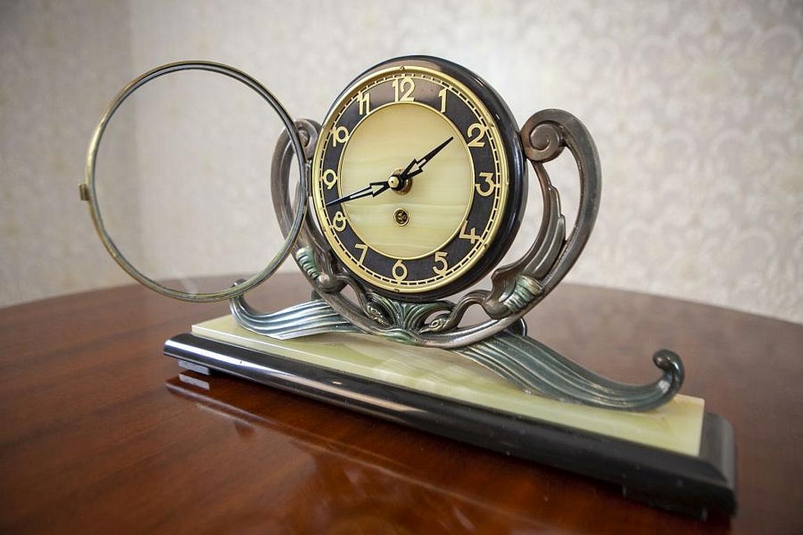 European Art Deco Mantel Clock From the Early 20th Century