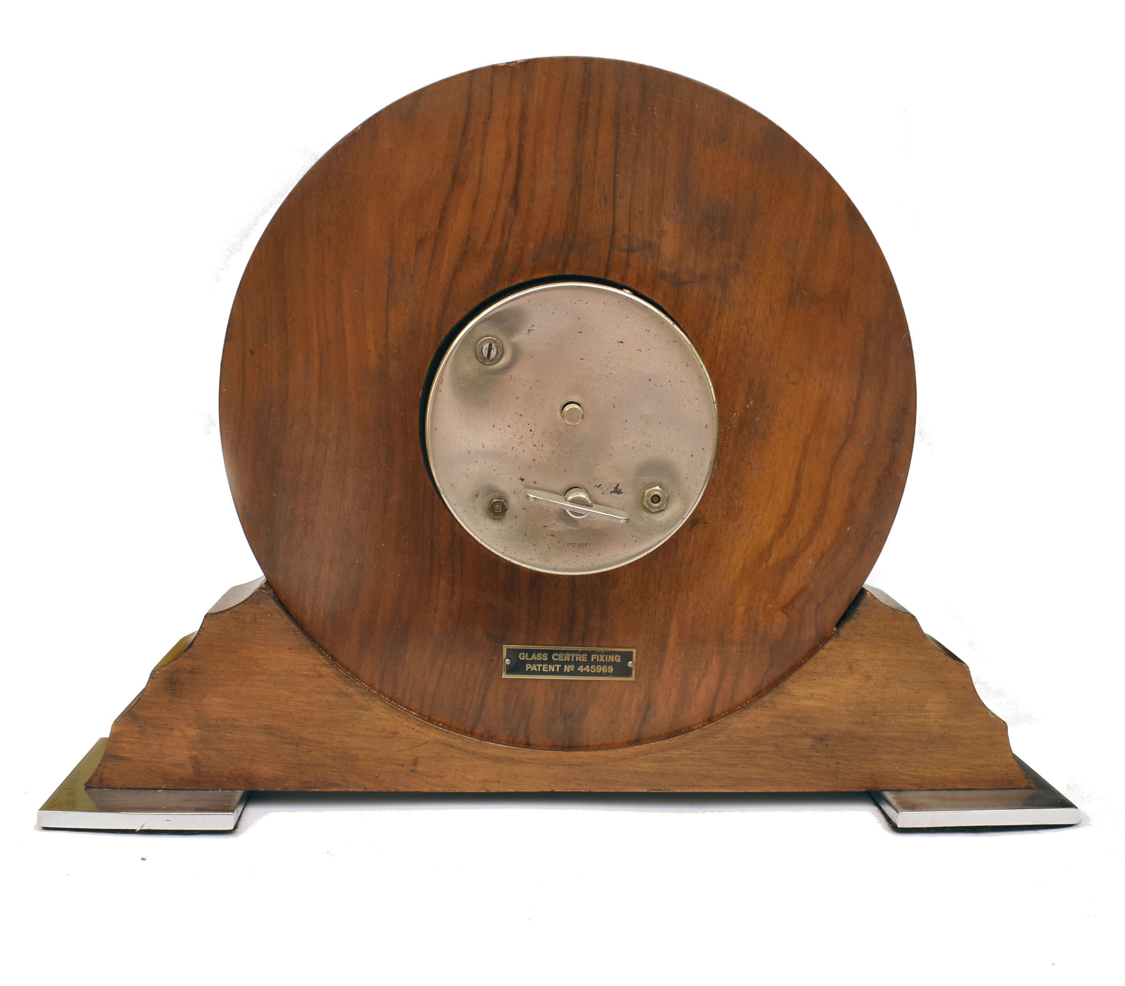 20th Century Art Deco Mantle Clock by Ferranti, England, C1938