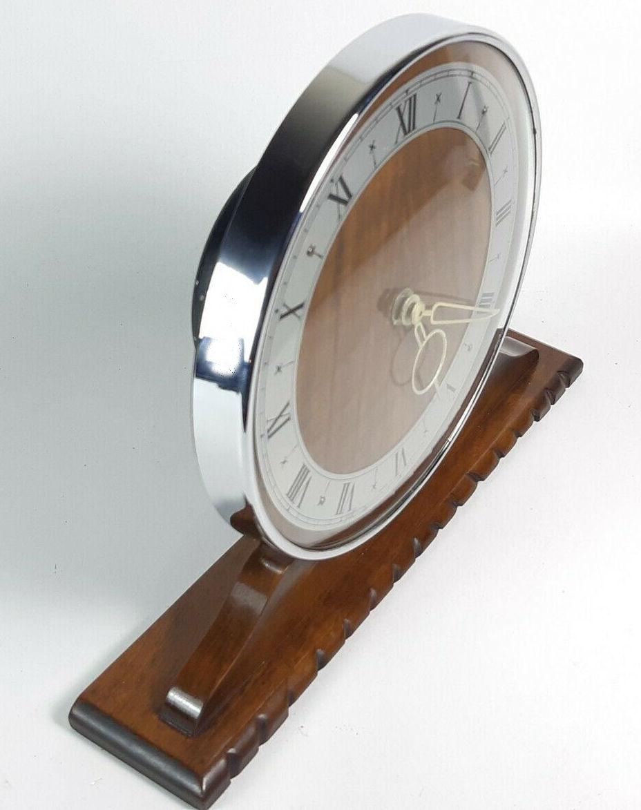 English Art Deco Mantle Clock by Smiths, 8 Day Jewel Escapement, England, C1938 For Sale