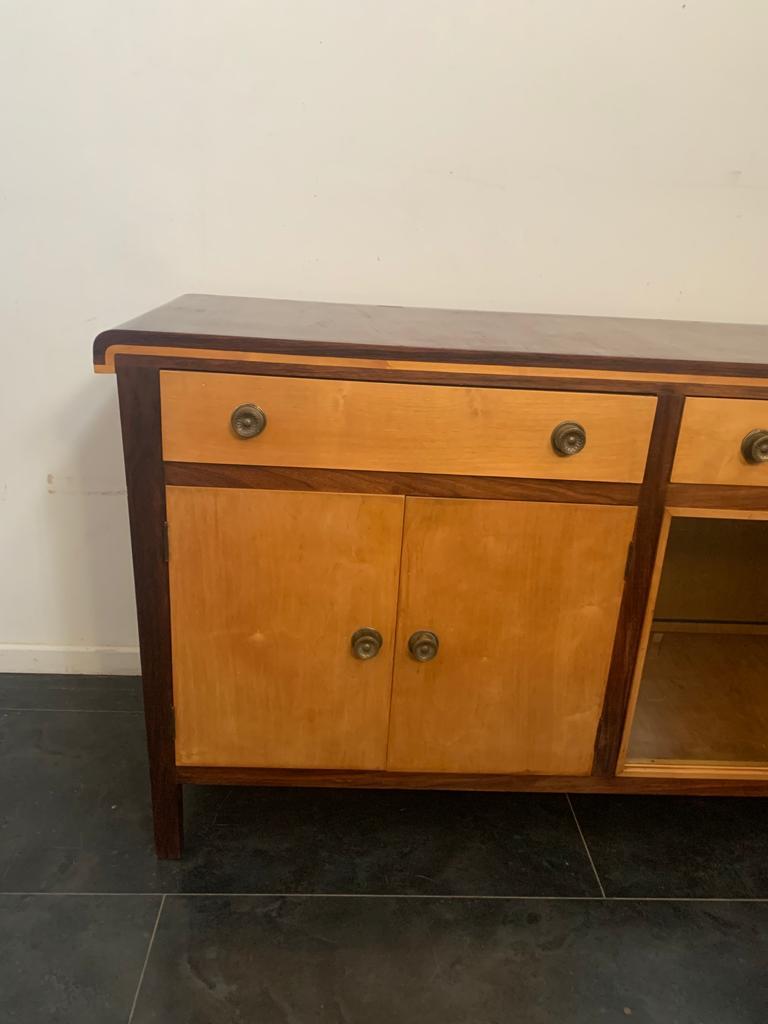 Mid-20th Century Art Deco Maple & Elm Sideboard, 1940s For Sale