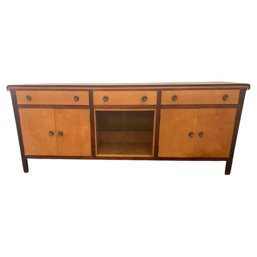 Art Deco Maple & Elm Sideboard, 1940s For Sale