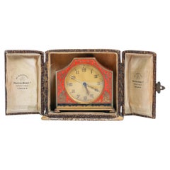Art Deco Mappin & Webb Travel Clock with Folding Case Kienzle Movement