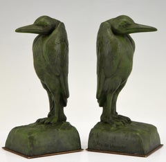 Art Deco Marabou Bookends Georges Van de Voorde 1925 France
