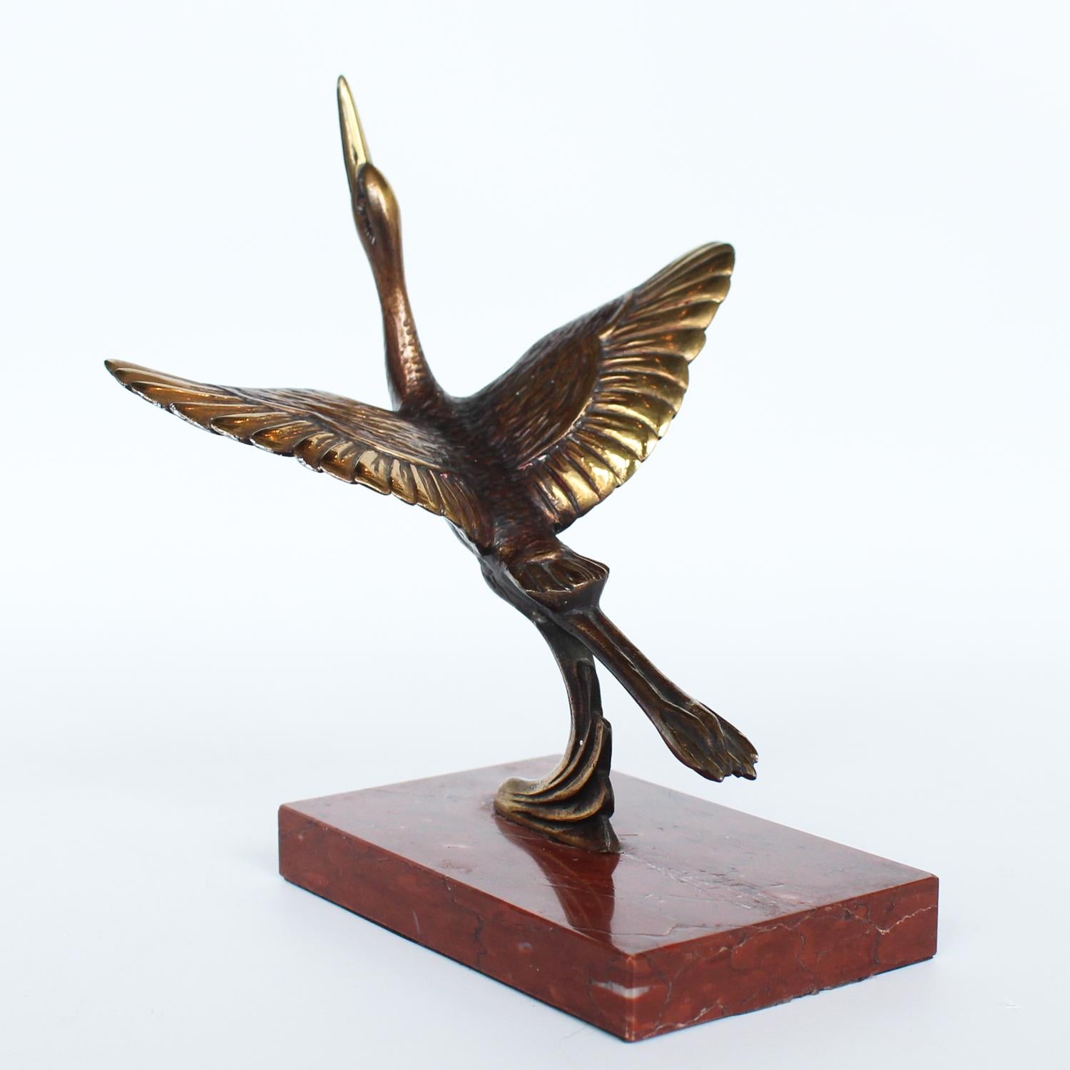 Art Deco Marabou Stork Bookends 3