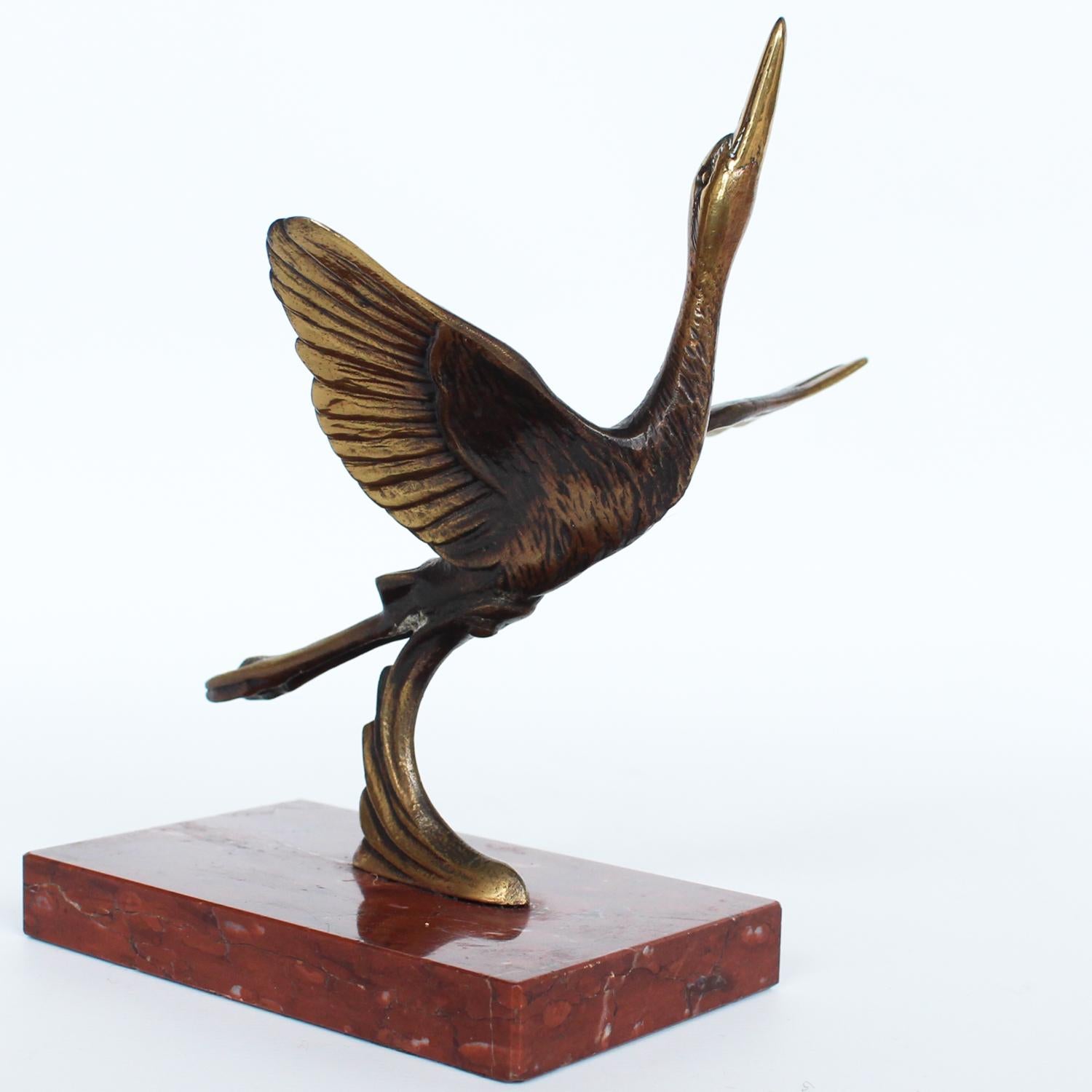 Art Deco Marabou Stork Bookends 1