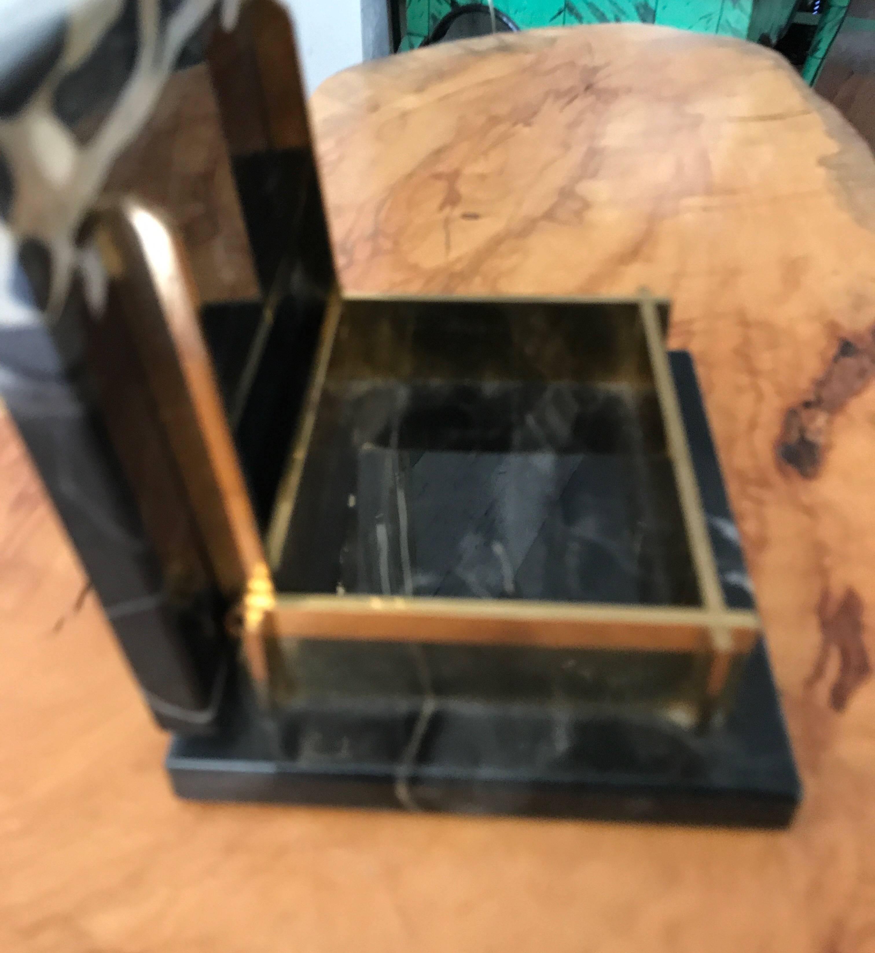 Art Deco Marble and Brass Trinket Box 4