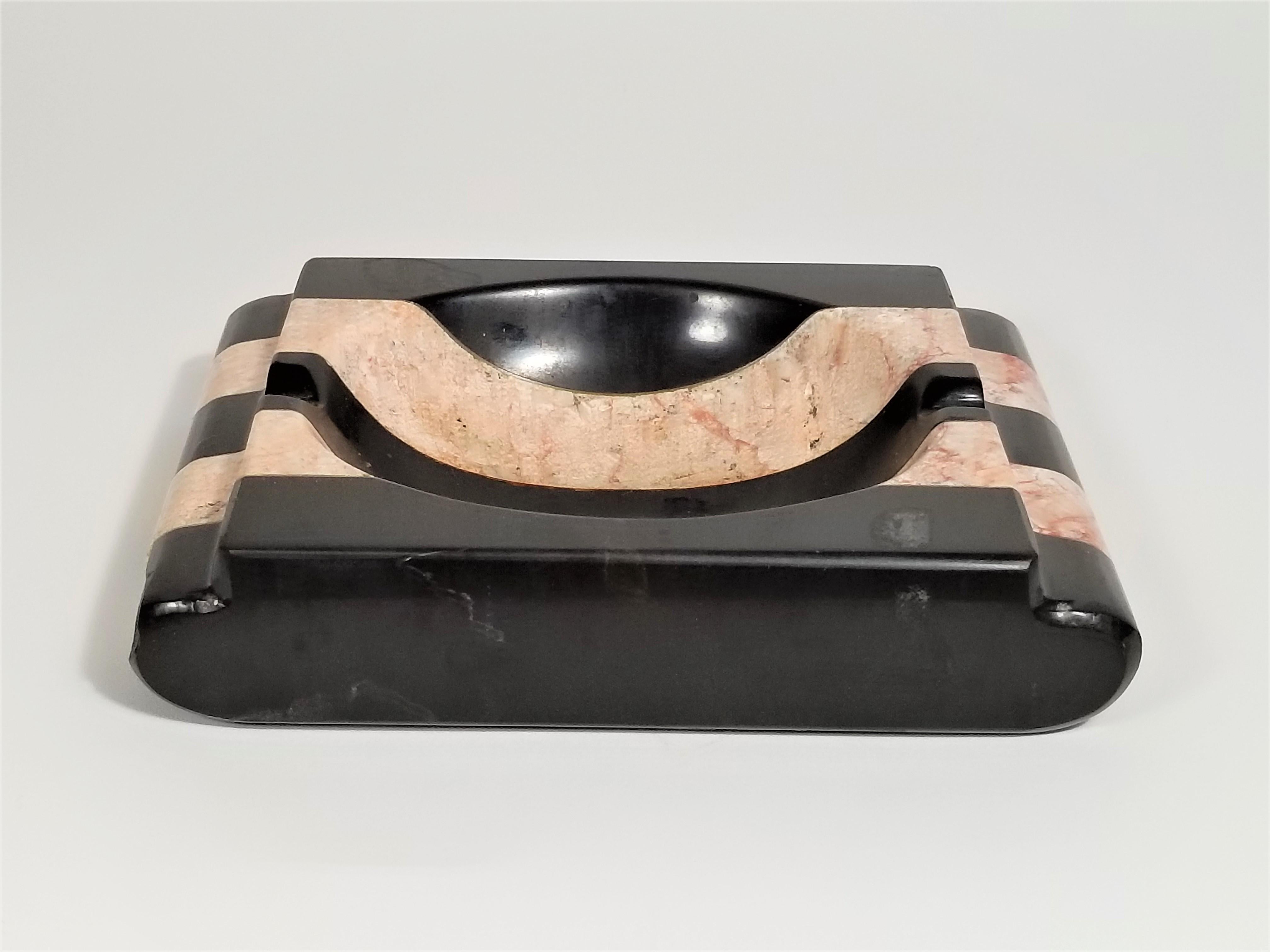 Art Deco Aschenbecher aus Marmor 2