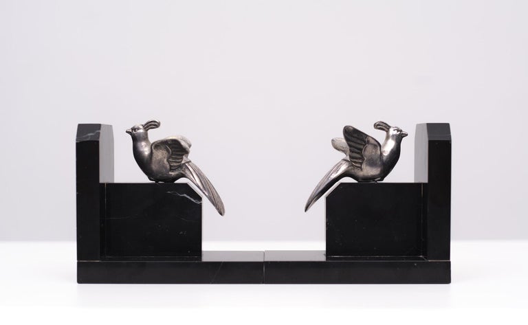 Art Deco Marble Bookends, 1920s, French For Sale 4
