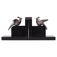 Art Deco Marble Bookends, 1920s, French