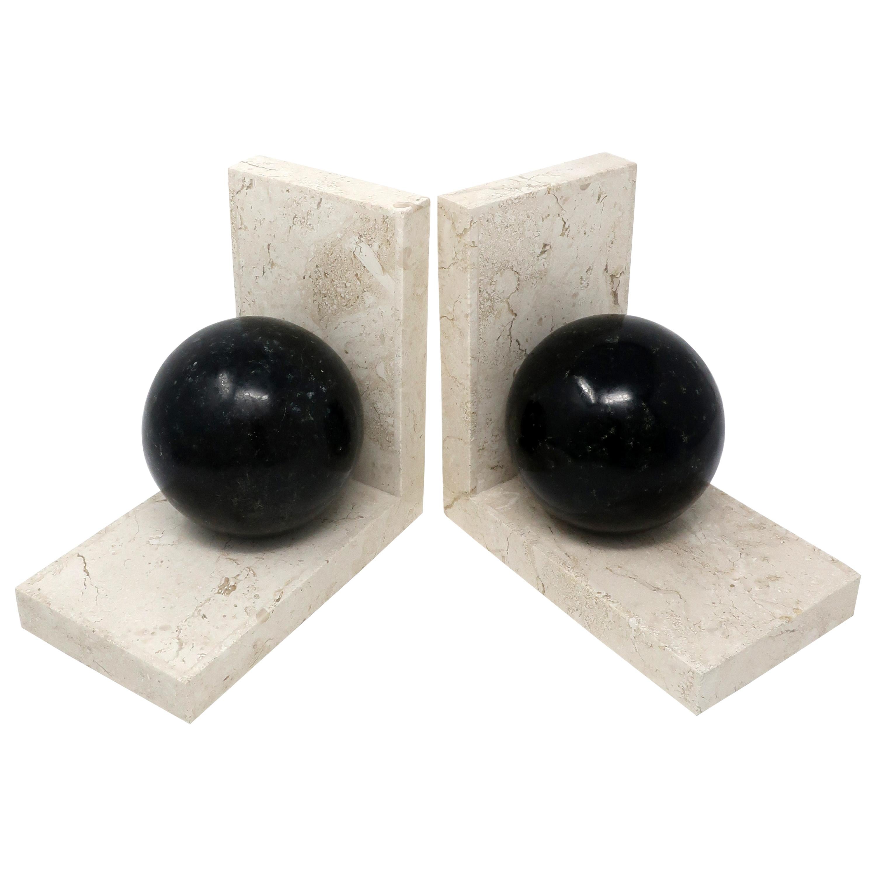 Art Deco Marble Bookends