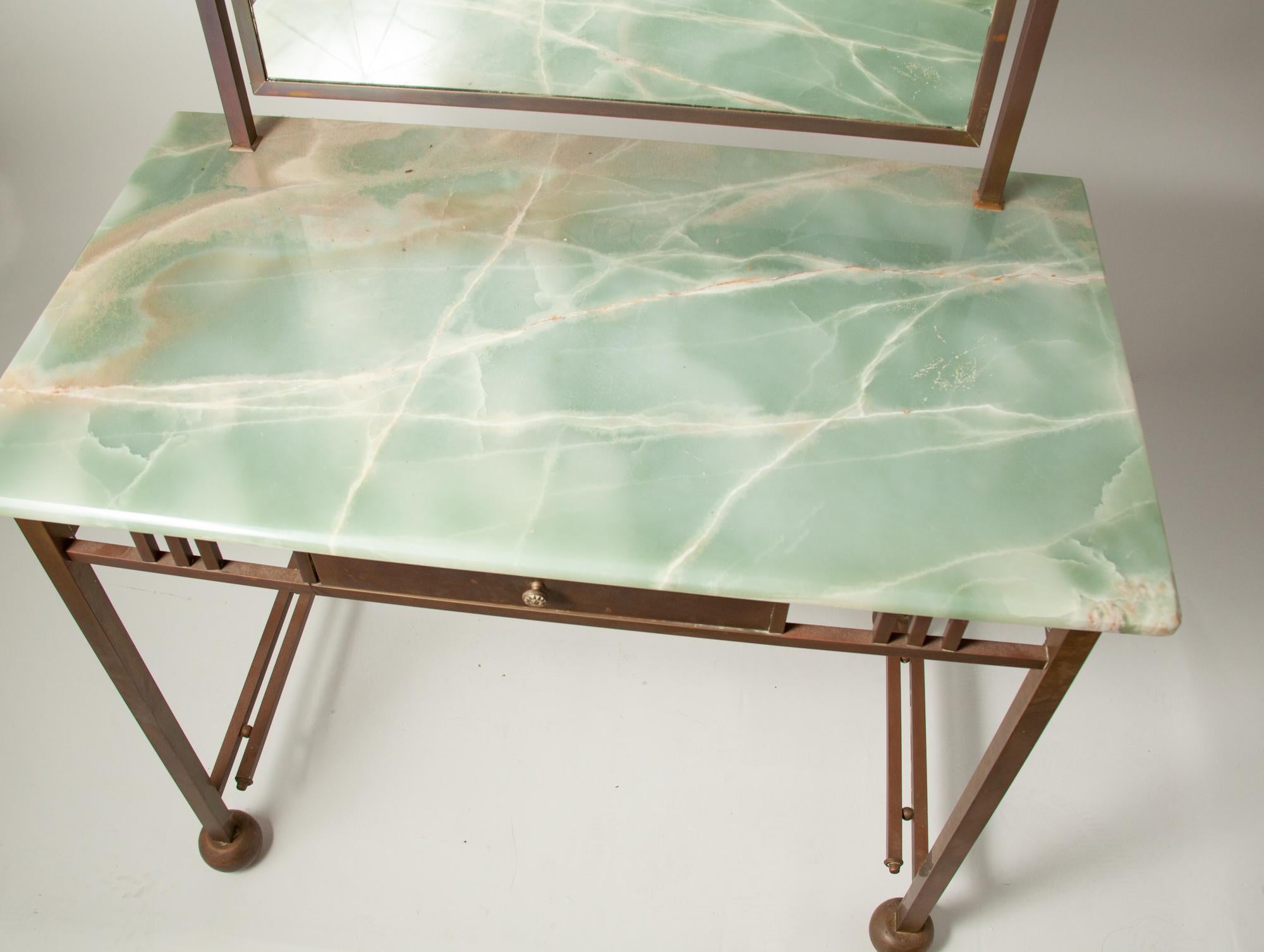 art deco marble table