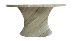 Art Deco Marble Dining Table, Botanical Stone Inlay