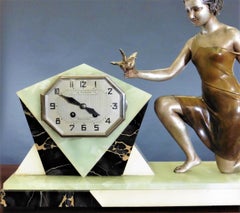 Art Deco Marble Mantel Clock